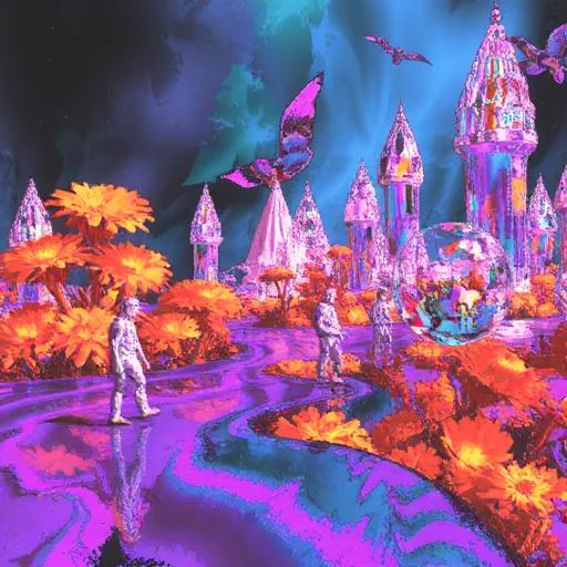 Study SB-I-01 — marble beings in the signal garden